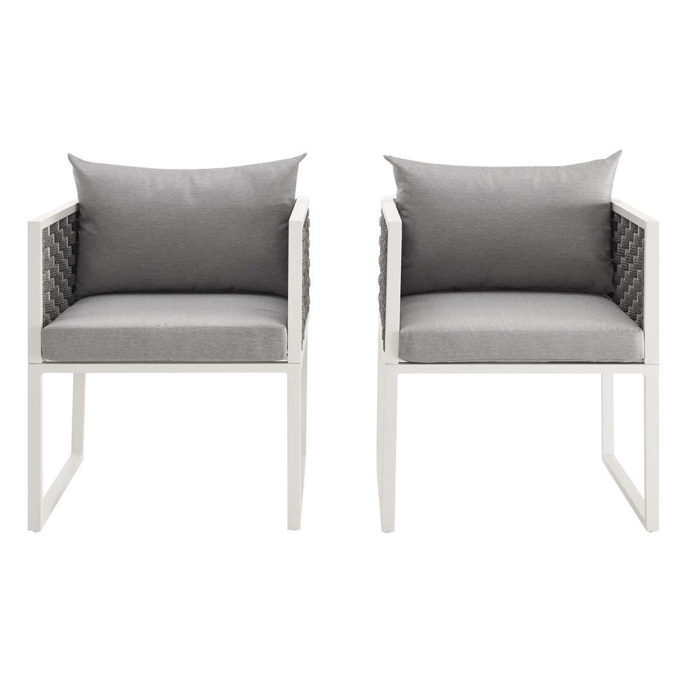 Modway Stance Dining Armchair Outdoor Patio Aluminum Set of 2 - EEI-3183 | Outdoor Chairs | Modishstore - 4