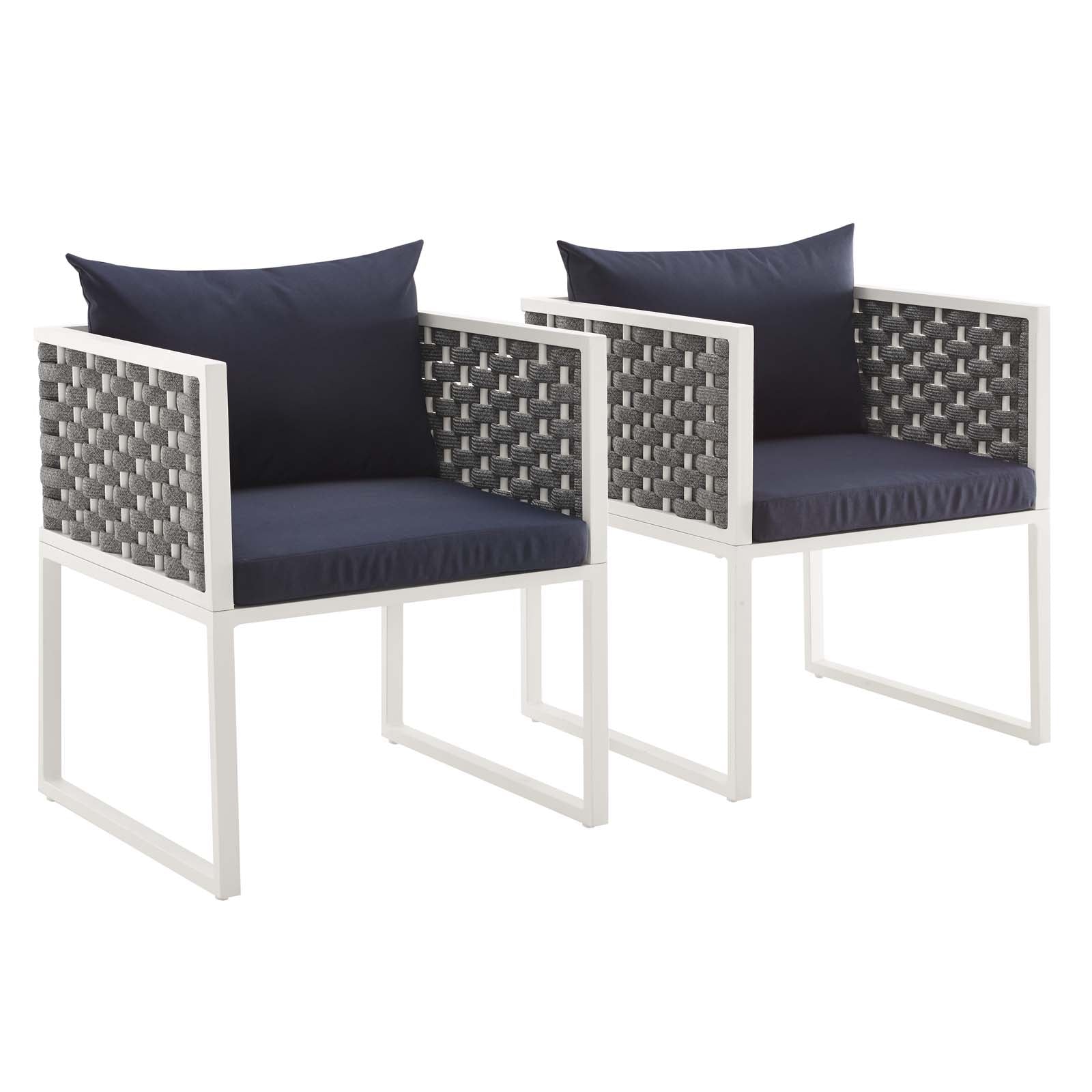 Modway Stance Dining Armchair Outdoor Patio Aluminum Set of 2 - EEI-3183 | Outdoor Chairs | Modishstore - 10