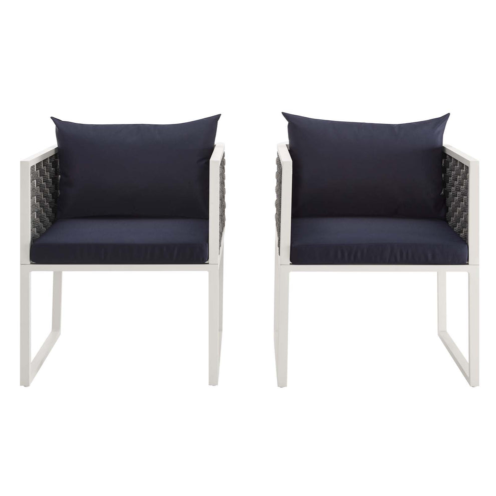 Modway Stance Dining Armchair Outdoor Patio Aluminum Set of 2 - EEI-3183 | Outdoor Chairs | Modishstore - 9