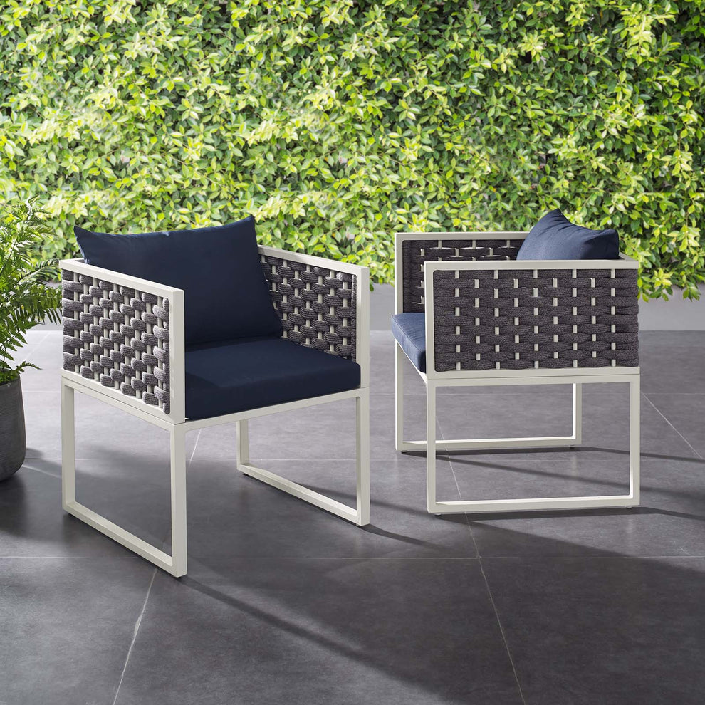 Modway Stance Dining Armchair Outdoor Patio Aluminum Set of 2 - EEI-3183 | Outdoor Chairs | Modishstore - 12
