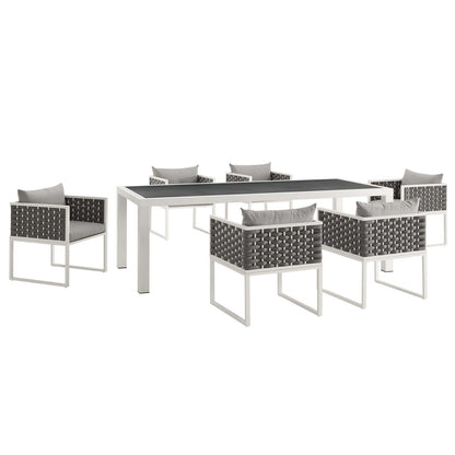 Modway Stance 7 Piece Outdoor Patio Aluminum Dining Set | Dining Sets | Modishstore-2