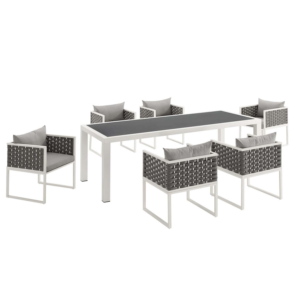 Modway Stance 7 Piece Outdoor Patio Aluminum Dining Set - EEI-3185 | Outdoor Dining Sets | Modishstore - 10