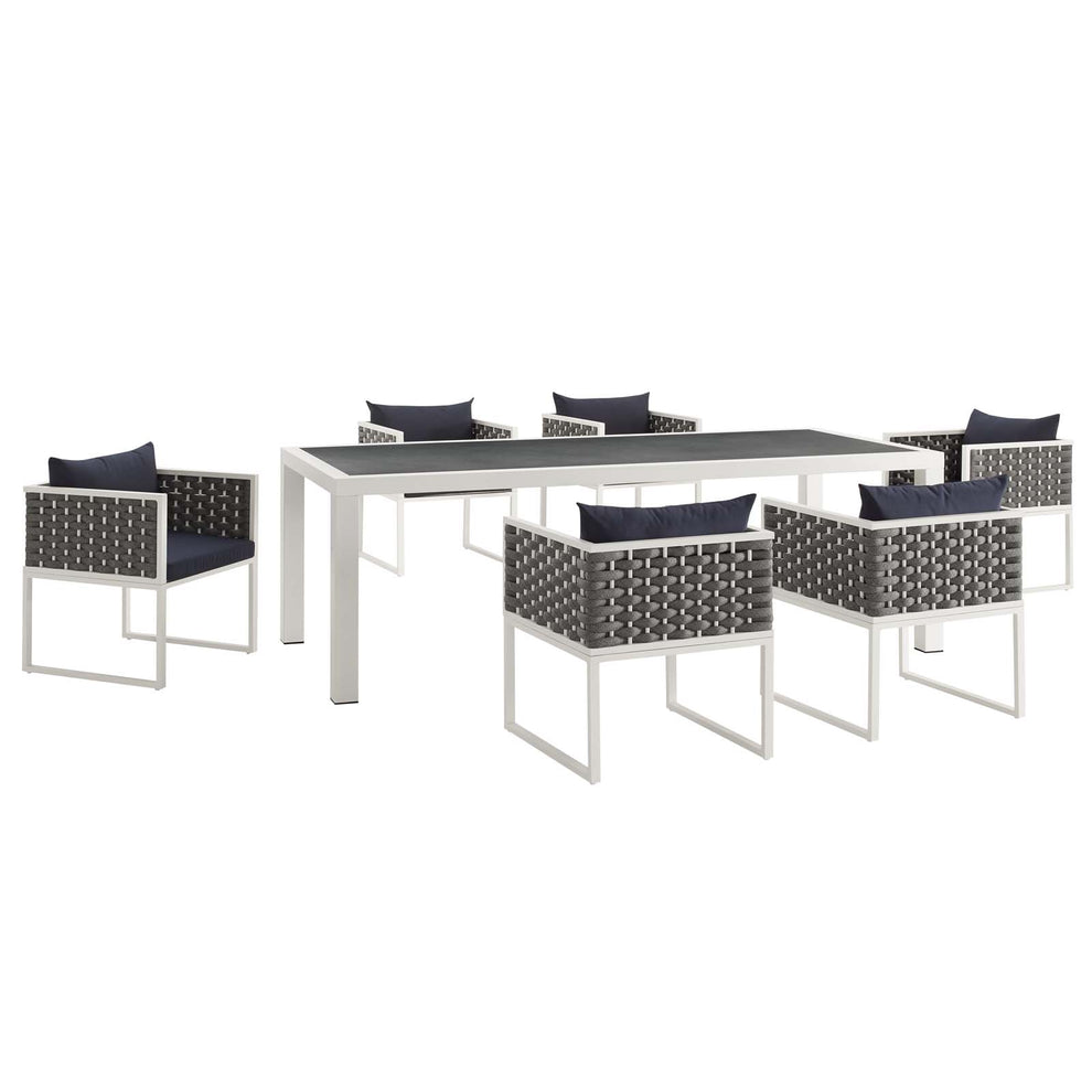 Modway Stance 7 Piece Outdoor Patio Aluminum Dining Set - EEI-3185 | Outdoor Dining Sets | Modishstore - 14