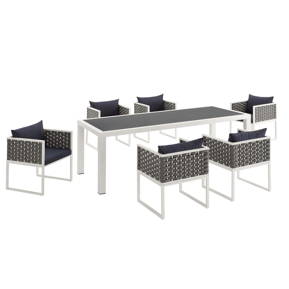 Modway Stance 7 Piece Outdoor Patio Aluminum Dining Set - EEI-3185 | Outdoor Dining Sets | Modishstore - 15
