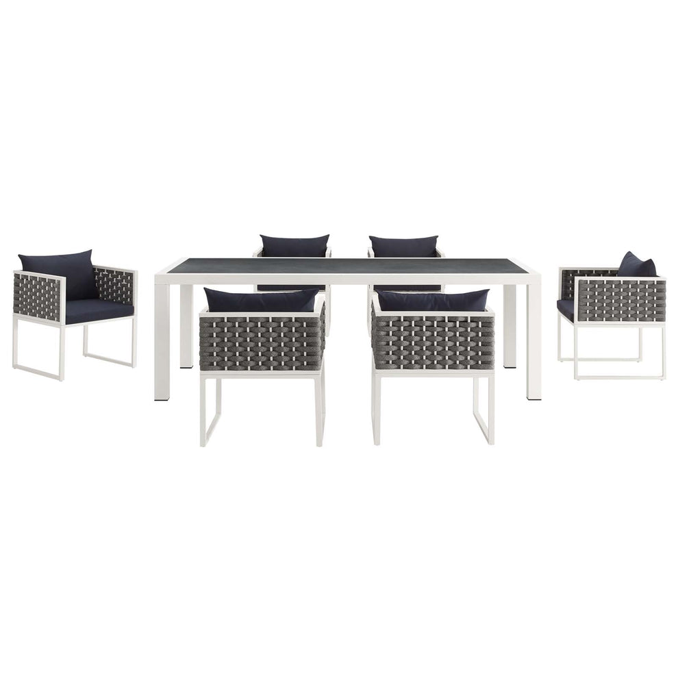 Modway Stance 7 Piece Outdoor Patio Aluminum Dining Set - EEI-3185 | Outdoor Dining Sets | Modishstore - 16