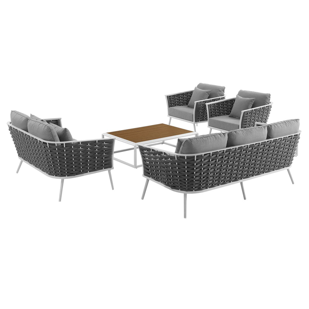Modway Stance 5 Piece Outdoor Patio Aluminum Sectional Sofa Set - EEI-3187 | Outdoor Sofas, Loveseats & Sectionals | Modishstore - 6