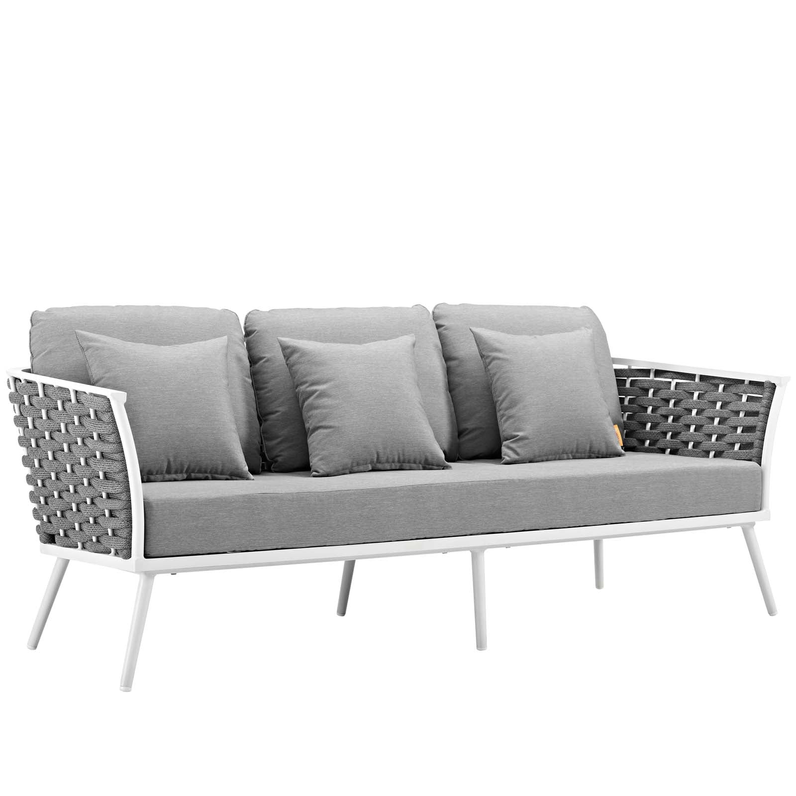 Modway Stance 5 Piece Outdoor Patio Aluminum Sectional Sofa Set - EEI-3187 | Outdoor Sofas, Loveseats & Sectionals | Modishstore - 2