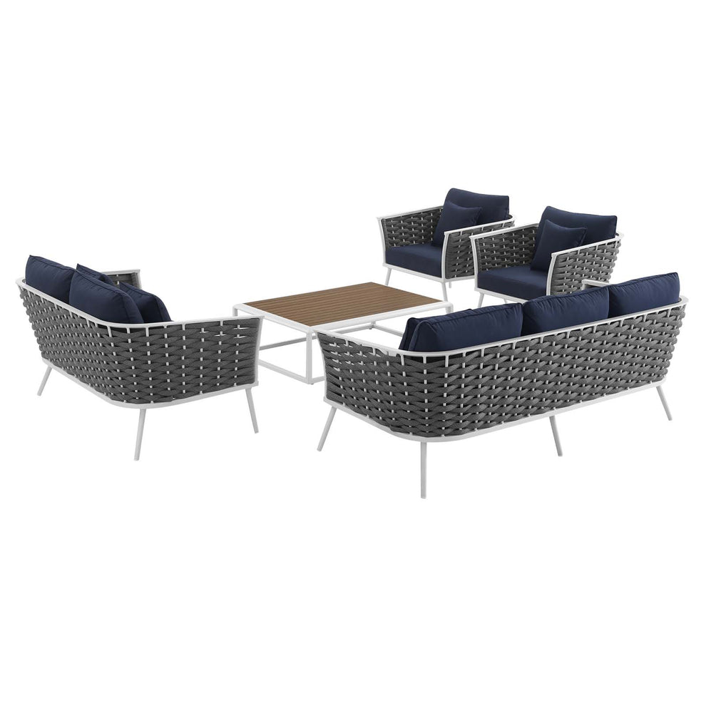 Modway Stance 5 Piece Outdoor Patio Aluminum Sectional Sofa Set - EEI-3187 | Outdoor Sofas, Loveseats & Sectionals | Modishstore - 14