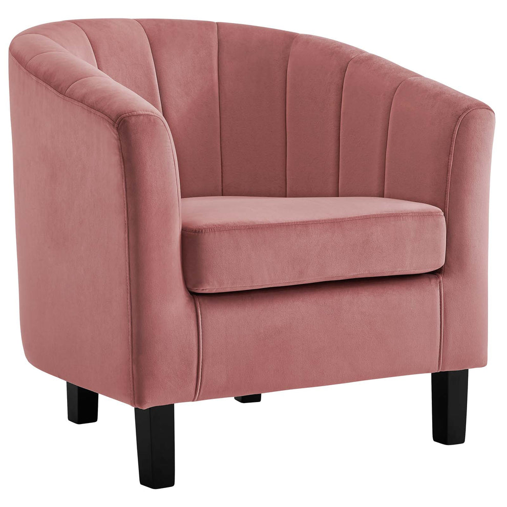 Modway Prospect Channel Tufted Upholstered Velvet Armchair - EEI-3188 | Armchairs | Modishstore - 2
