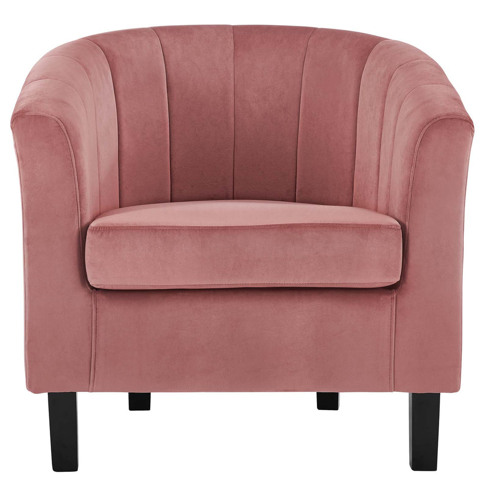 Modway Prospect Channel Tufted Upholstered Velvet Armchair - EEI-3188 | Armchairs | Modishstore - 4