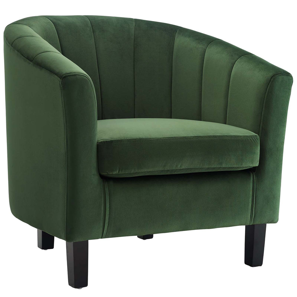 Modway Prospect Channel Tufted Upholstered Velvet Armchair - EEI-3188 | Armchairs | Modishstore - 6