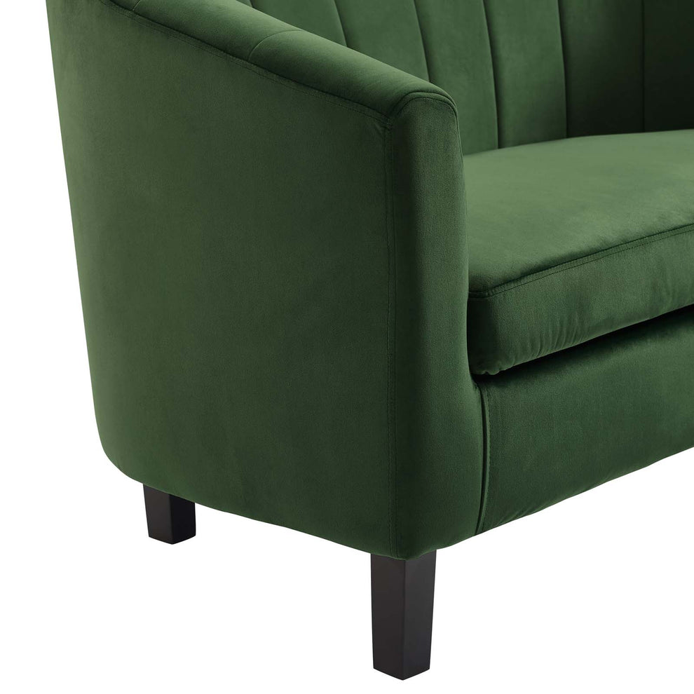 Modway Prospect Channel Tufted Upholstered Velvet Armchair - EEI-3188 | Armchairs | Modishstore - 9