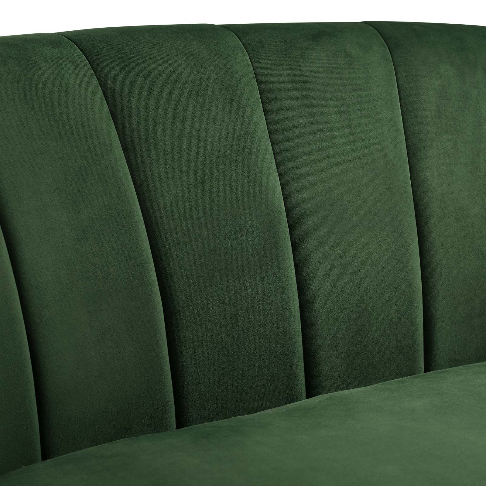 Modway Prospect Channel Tufted Upholstered Velvet Armchair | Armchairs | Modishstore-10