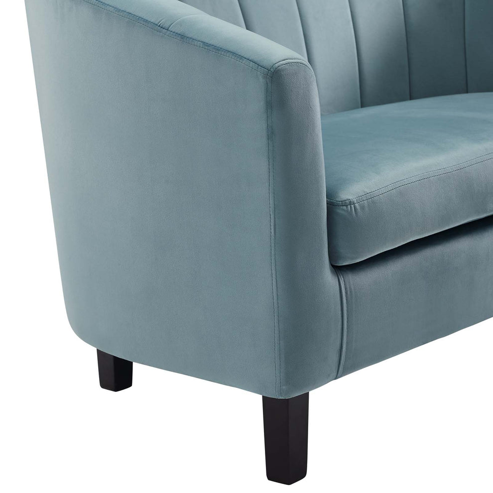 Modway Prospect Channel Tufted Upholstered Velvet Armchair - EEI-3188 | Armchairs | Modishstore - 21