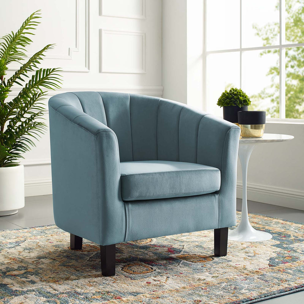 Modway Prospect Channel Tufted Upholstered Velvet Armchair - EEI-3188 | Armchairs | Modishstore - 17