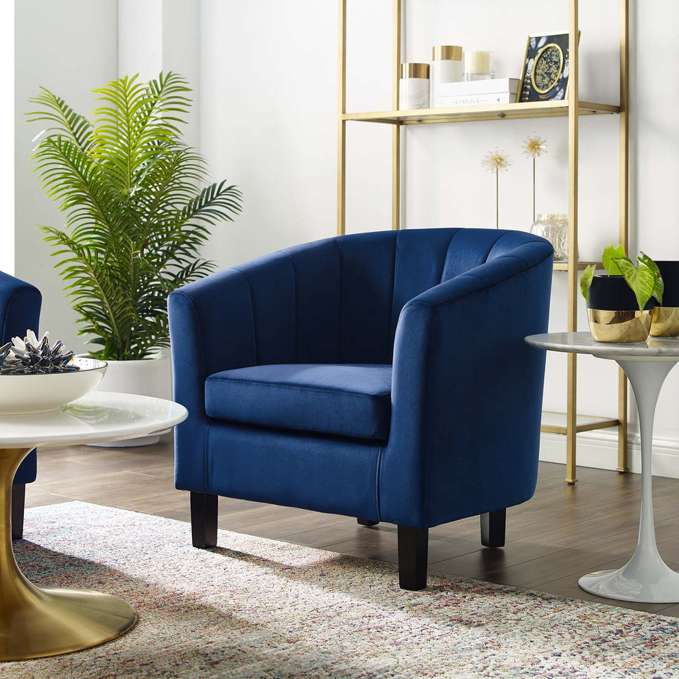 Modway Prospect Channel Tufted Upholstered Velvet Armchair - EEI-3188 | Armchairs | Modishstore - 23