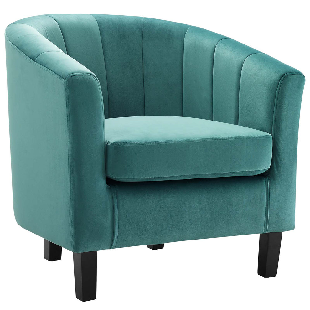 Modway Prospect Channel Tufted Upholstered Velvet Armchair - EEI-3188 | Armchairs | Modishstore - 30