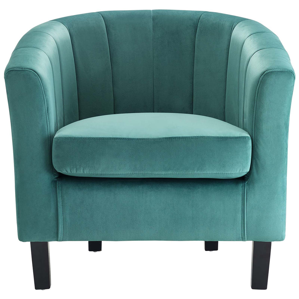 Modway Prospect Channel Tufted Upholstered Velvet Armchair - EEI-3188 | Armchairs | Modishstore - 32