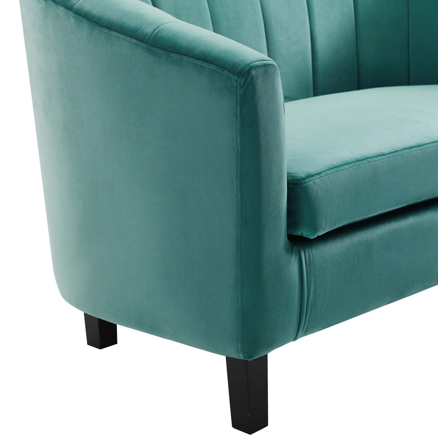 Modway Prospect Channel Tufted Upholstered Velvet Armchair | Armchairs | Modishstore-33