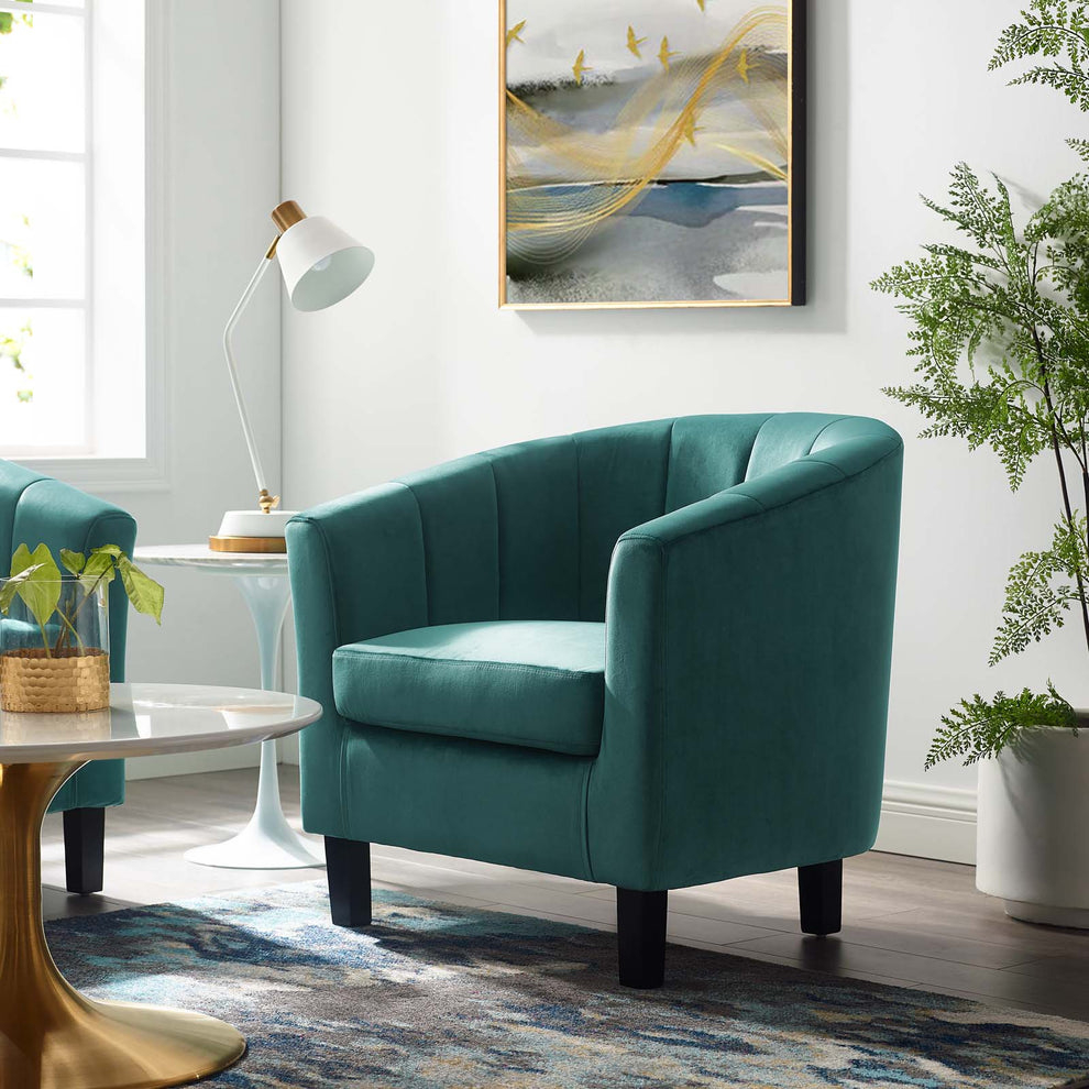 Modway Prospect Channel Tufted Upholstered Velvet Armchair - EEI-3188 | Armchairs | Modishstore - 29