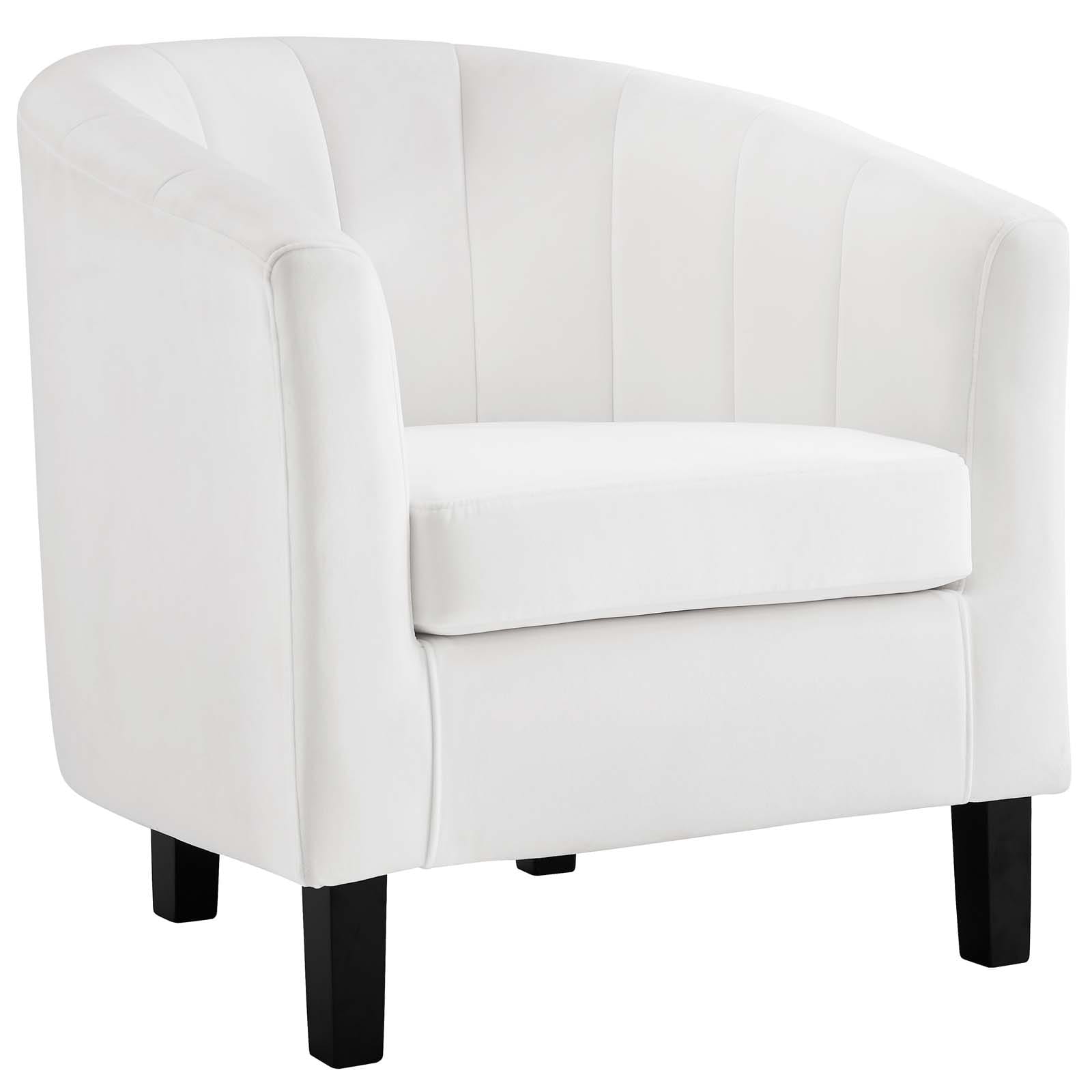 Modway Prospect Channel Tufted Upholstered Velvet Armchair | Armchairs | Modishstore-36
