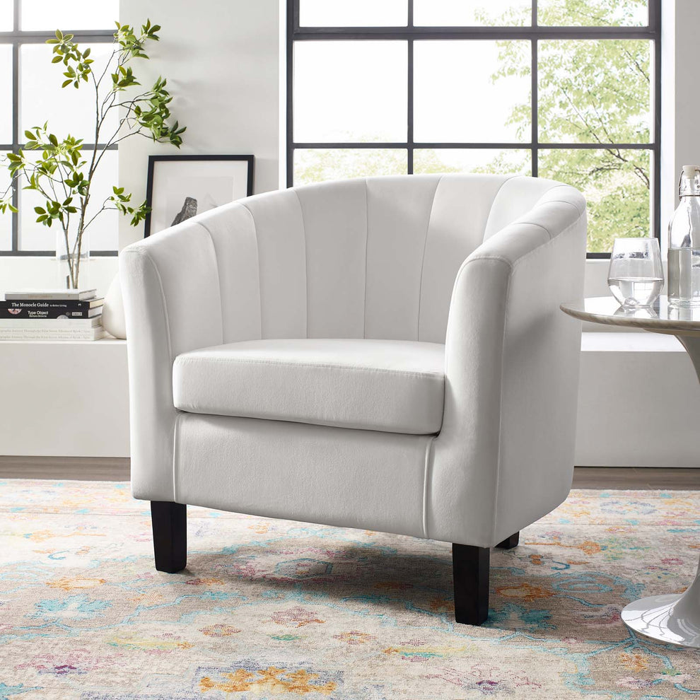 Modway Prospect Channel Tufted Upholstered Velvet Armchair - EEI-3188 | Armchairs | Modishstore - 35