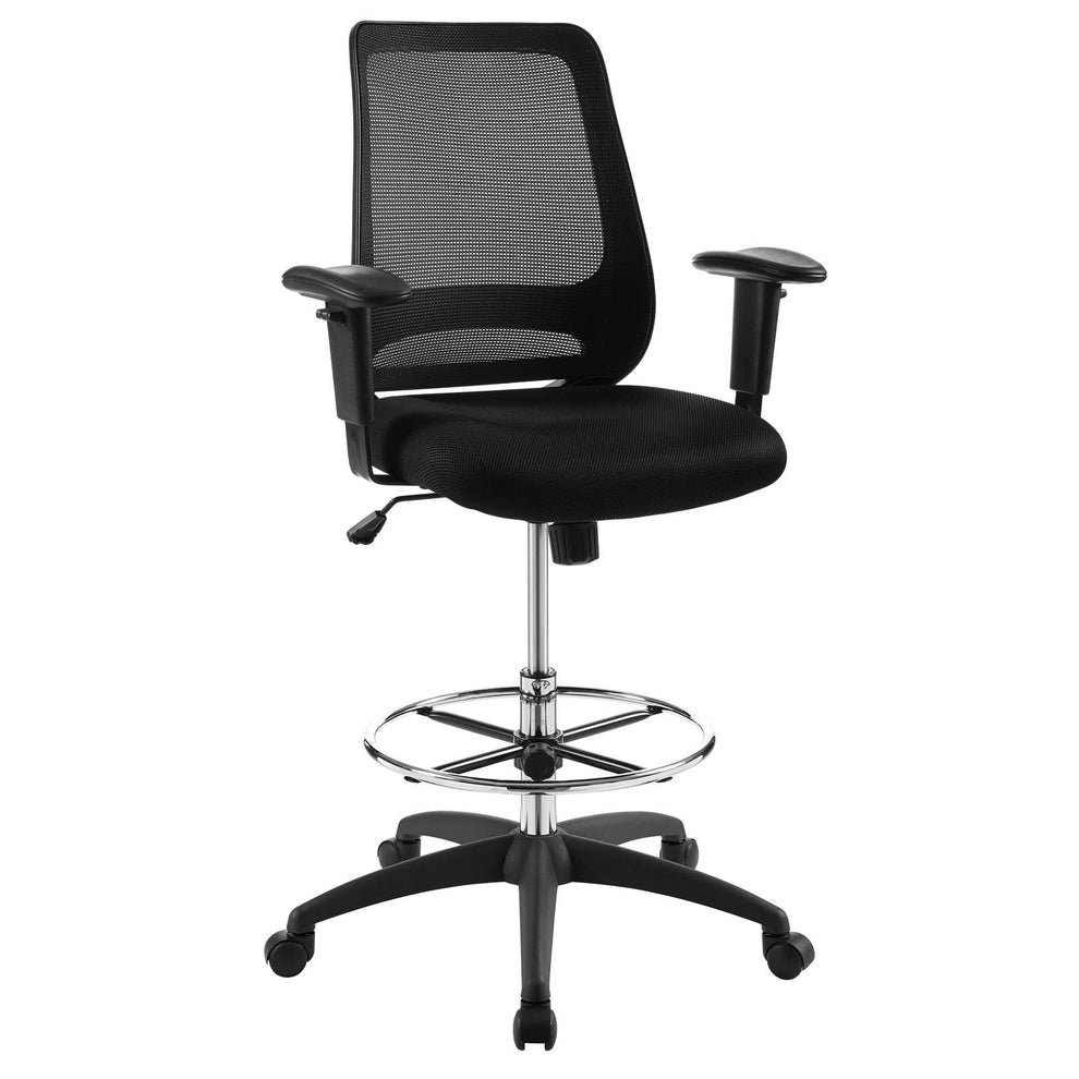 Modway Forge Mesh Drafting Chair Black - EEI-3196 | Office Chairs | Modishstore - 2