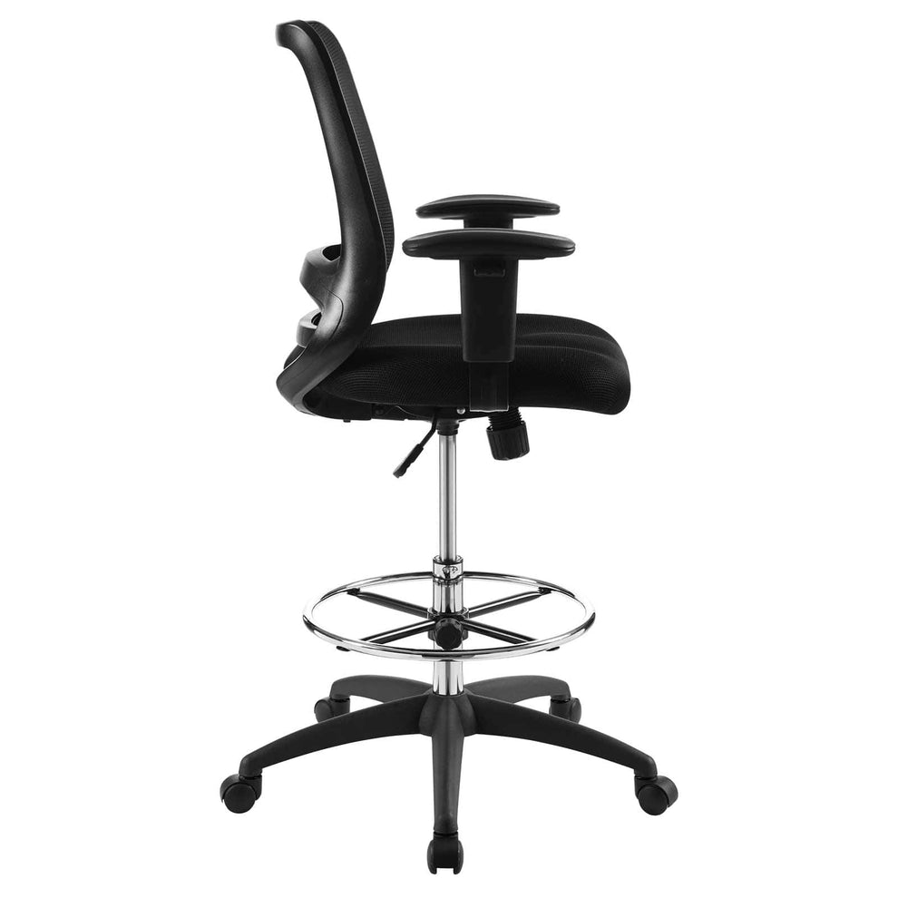 Modway Forge Mesh Drafting Chair Black - EEI-3196 | Office Chairs | Modishstore - 3