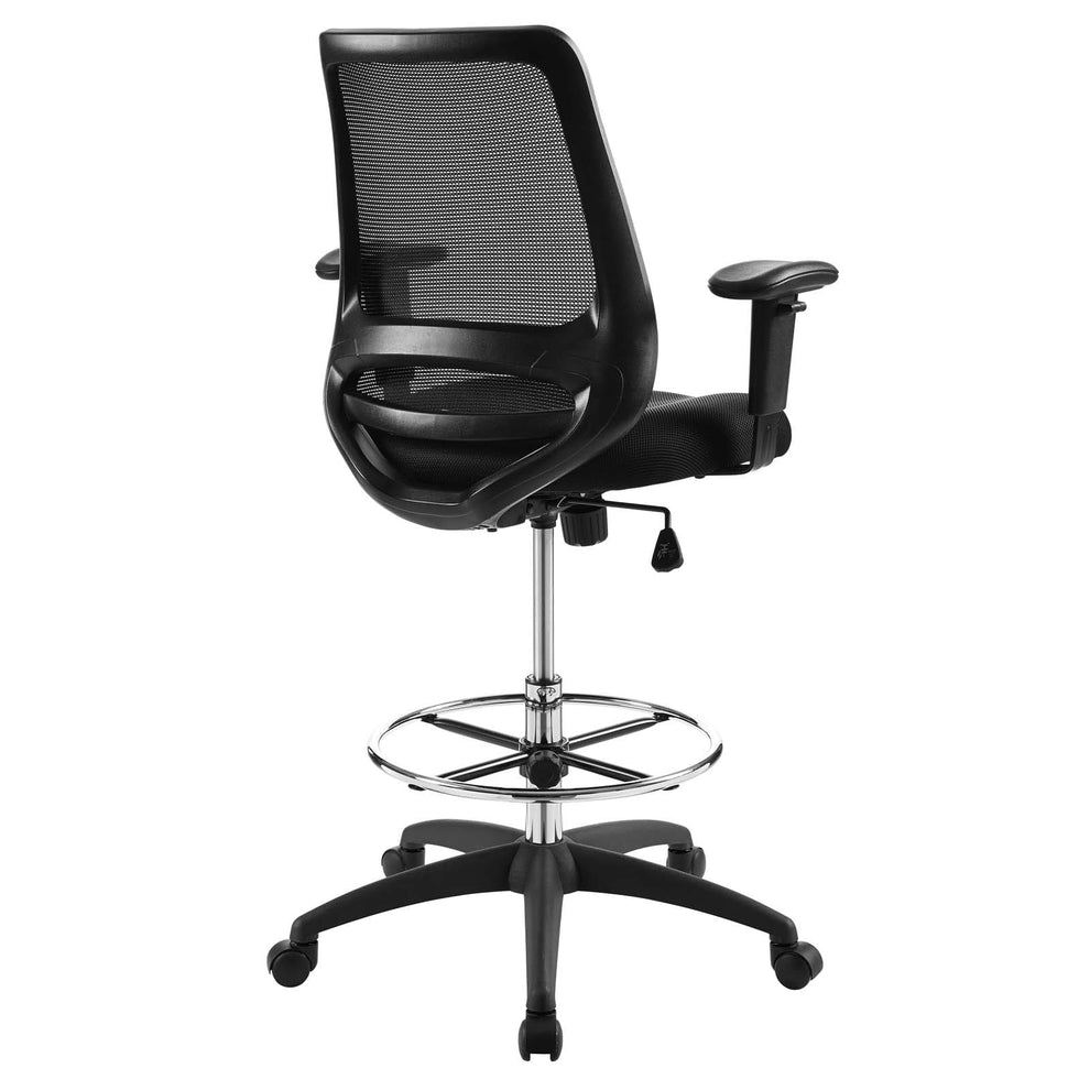Modway Forge Mesh Drafting Chair Black - EEI-3196 | Office Chairs | Modishstore - 4