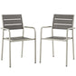 Modway Shore Dining Chair Outdoor Patio Aluminum Set of 2 - EEI-3203 | Dining Chairs | Modishstore - 1