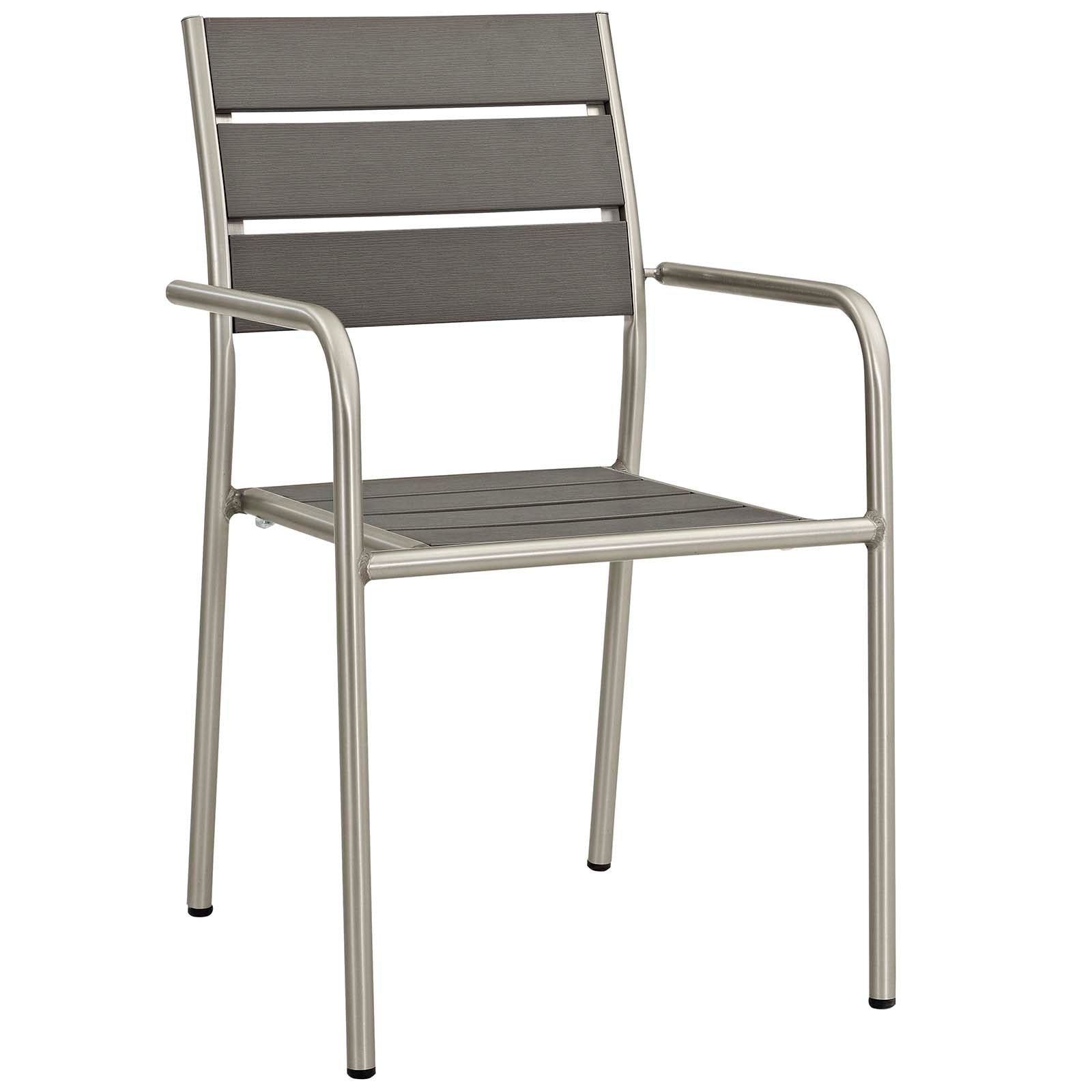 Modway Shore Dining Chair Outdoor Patio Aluminum Set of 2 | Dining Chairs | Modishstore-2