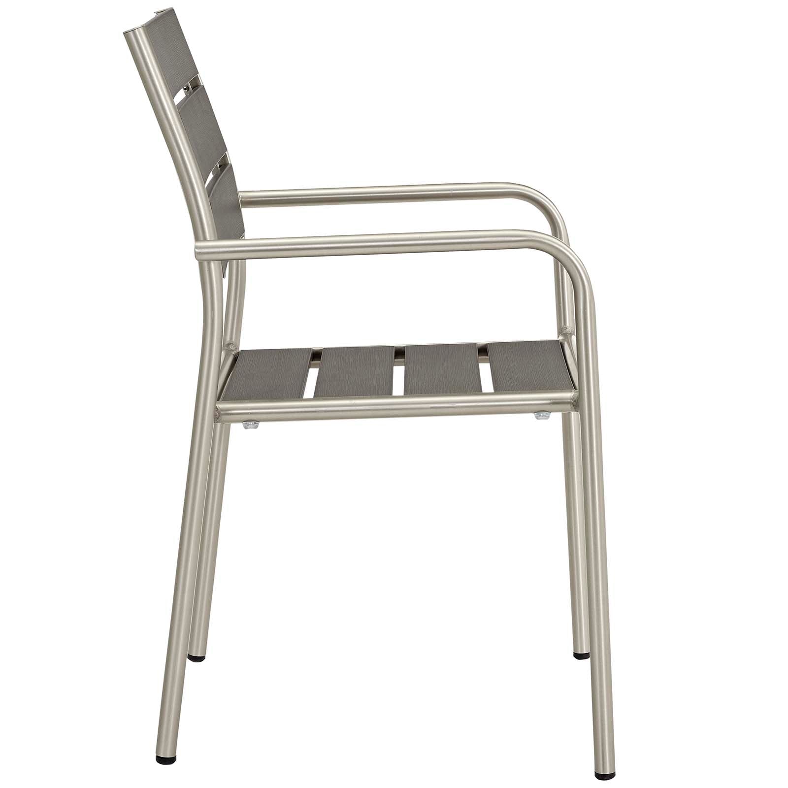 Modway Shore Dining Chair Outdoor Patio Aluminum Set of 2 - EEI-3203 | Dining Chairs | Modishstore - 3