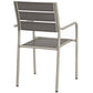 Modway Shore Dining Chair Outdoor Patio Aluminum Set of 2 | Dining Chairs | Modishstore-4