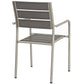 Modway Shore Dining Chair Outdoor Patio Aluminum Set of 2 - EEI-3203 | Dining Chairs | Modishstore - 4