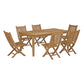Modway Marina 7 Piece Outdoor Patio Teak Outdoor Dining Set - EEI-3205 | Outdoor Dining Sets | Modishstore - 2