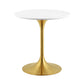 Modway Lippa 28" Round Dining Table In Gold White - EEI-3208 | Dining Tables | Modishstore-3