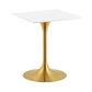 Modway Lippa 24" Square Dining Table in Gold White | Dining Tables | Modishstore-2