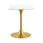 Modway Lippa 24" Square Dining Table in Gold White | Dining Tables | Modishstore-3