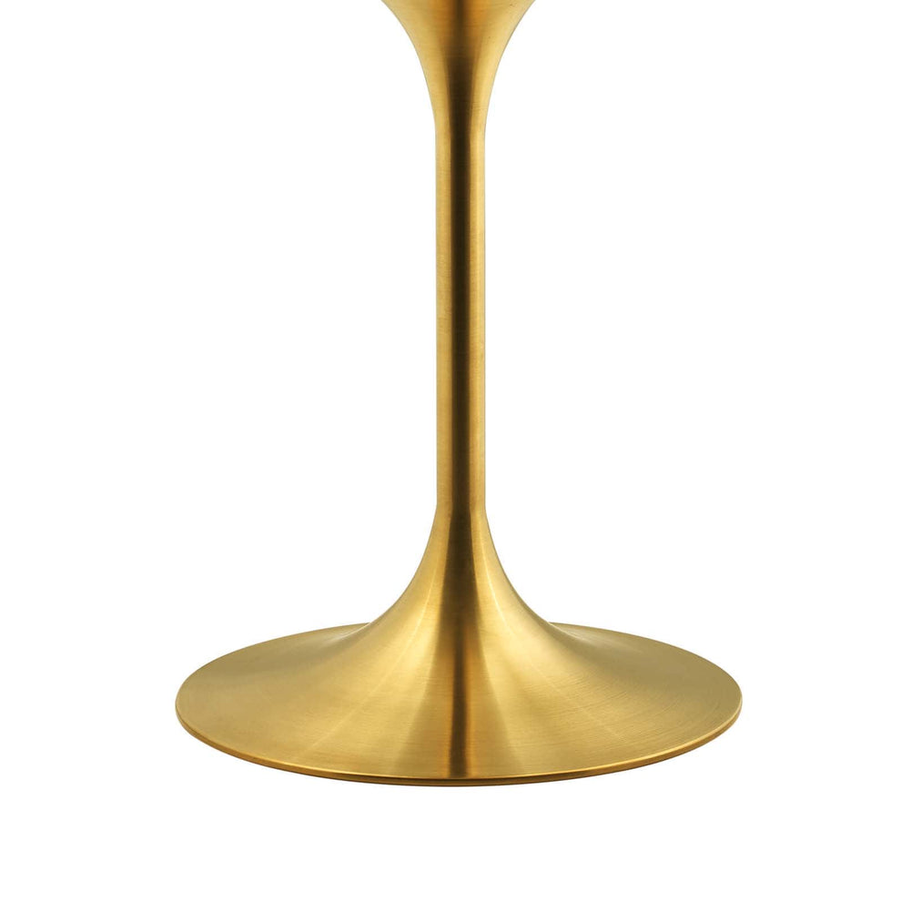 Modway Lippa 36" Round Artificial Marble Dining Table in Gold White - EEI-3214 | Dining Tables | Modishstore - 3
