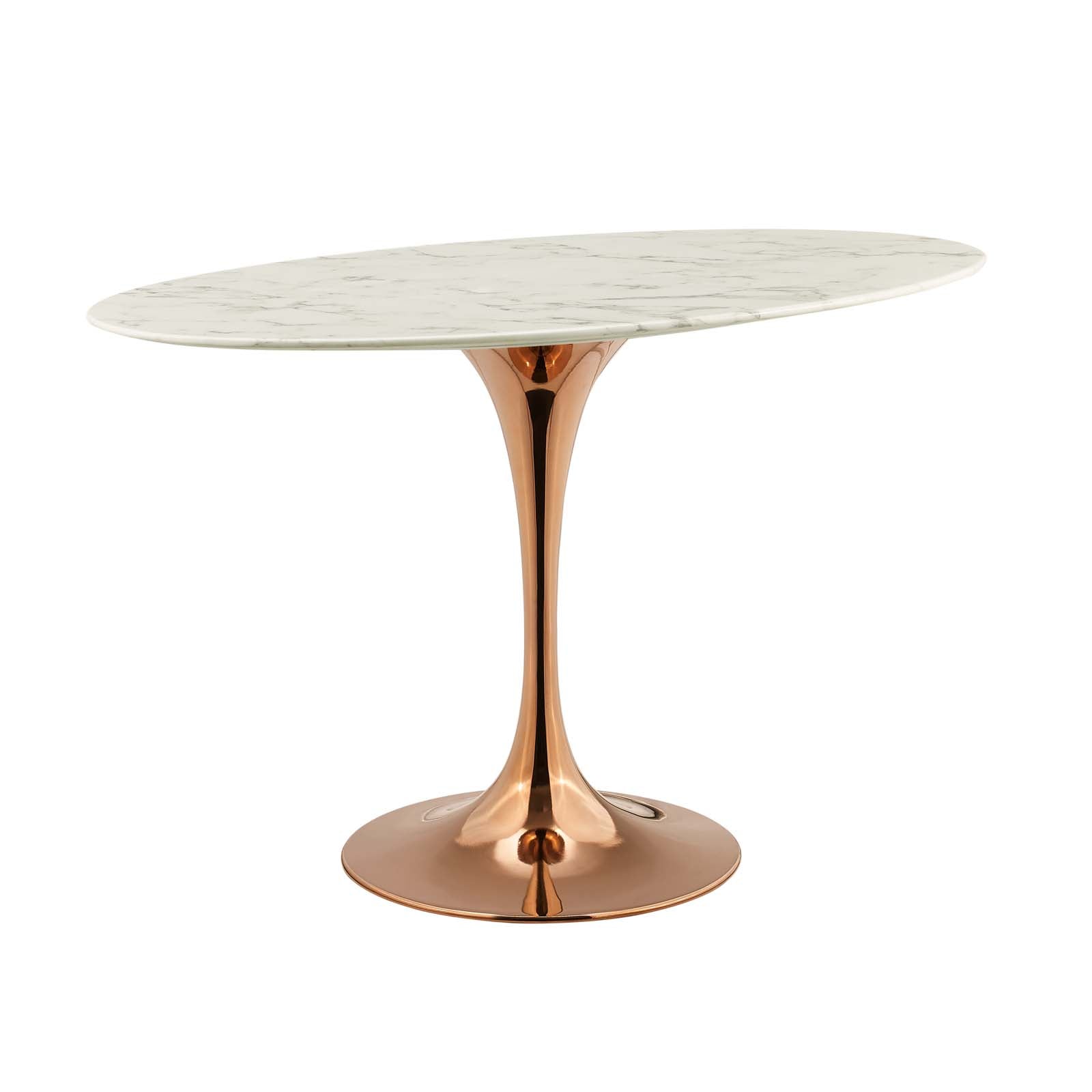 Lippa 48" Oval Artificial Marble Dining Table By Modway - EEI-3225 | Dining Tables | Modishstore - 3