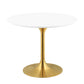 Modway Lippa 40" Round Dining Table in Gold White - EEI-3226 | Dining Tables | Modishstore - 4