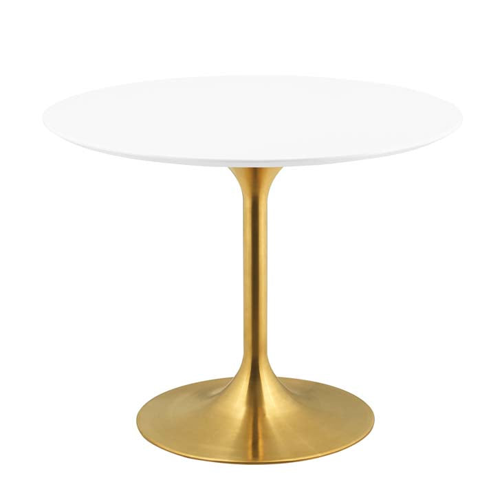 Modway Lippa 40" Round Dining Table in Gold White | Dining Tables | Modishstore-4