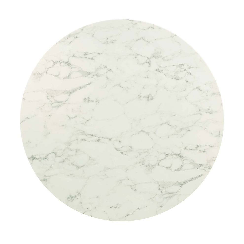 Modway Lippa 47" Round Artificial Marble Dining Table - EEI-3232 | Dining Tables | Modishstore - 4