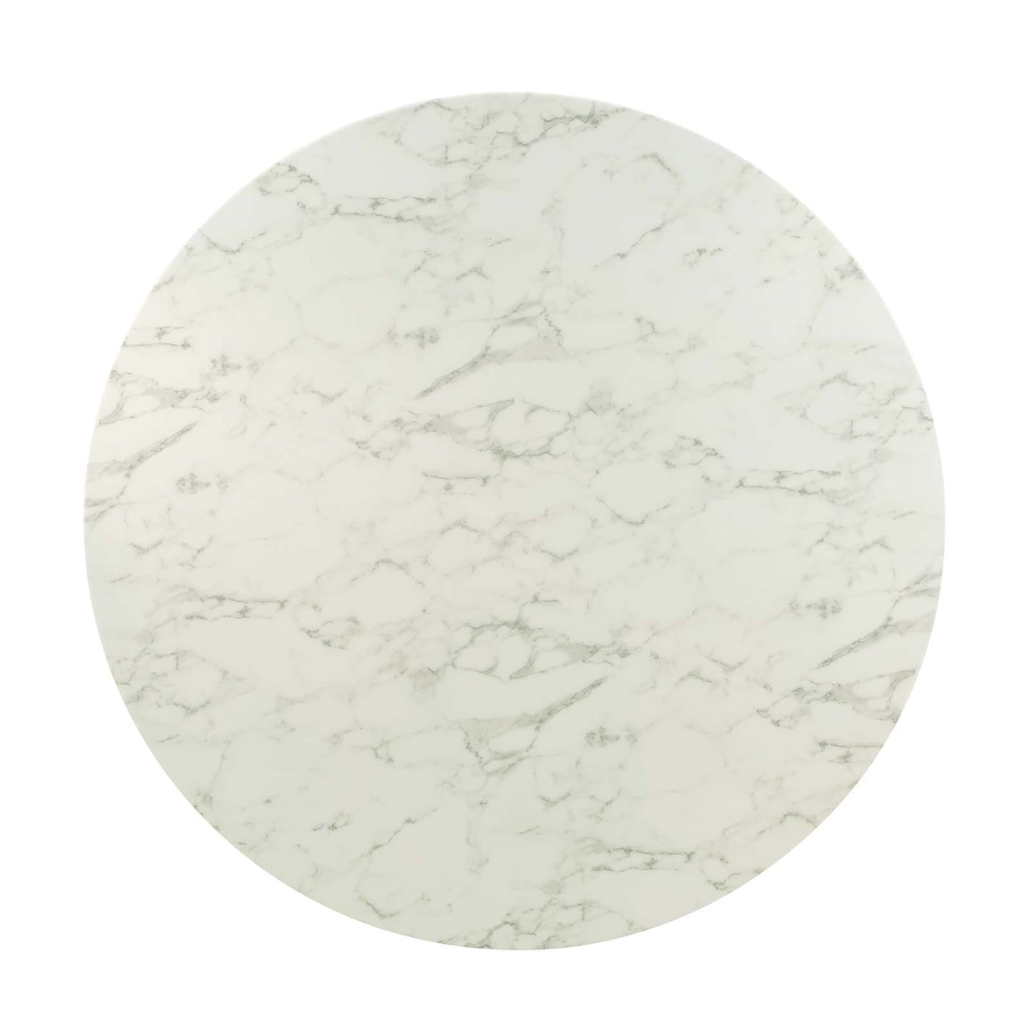 Modway Lippa 60" Round Artificial Marble Dining Table in Gold White - EEI-3234 | Dining Tables | Modishstore - 4