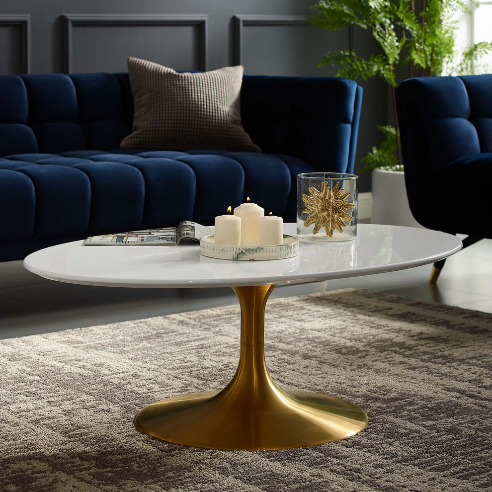 Modway Lippa 42" Oval-Shaped Coffee Table - EEI-3248 | Coffee Tables | Modishstore - 1