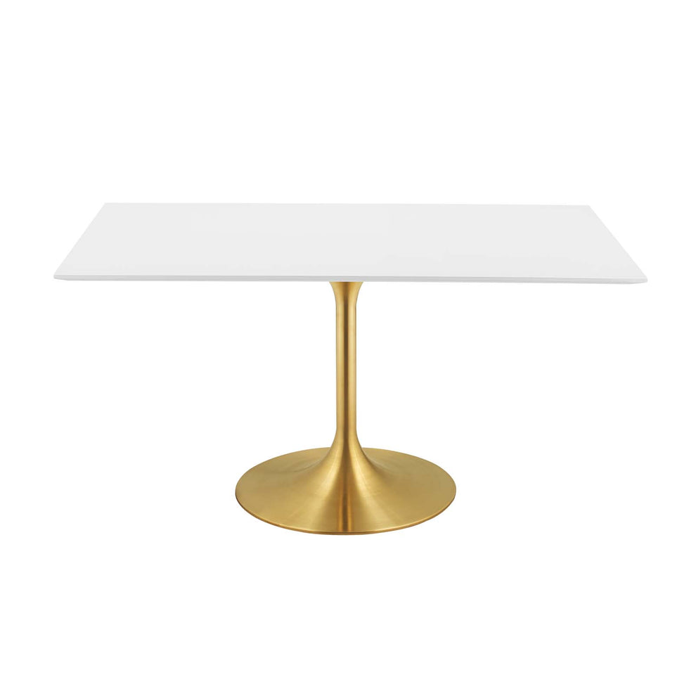 Modway Lippa 60" Rectangle Dining Table In Gold White - EEI-3256 | Dining Tables | Modishstore - 4