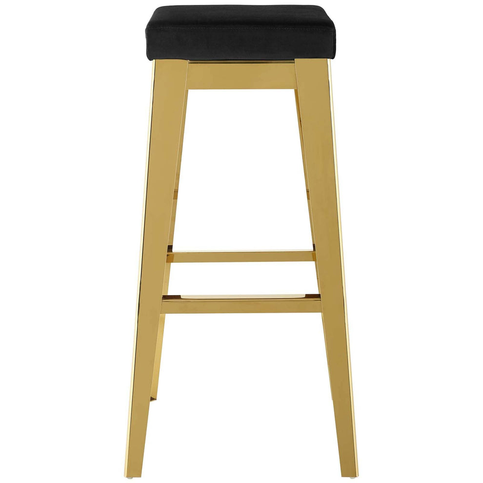 Modway Arrive Gold Stainless Steel Upholstered Velvet Bar Stool - EEI-3268 | Bar Stools | Modishstore - 3