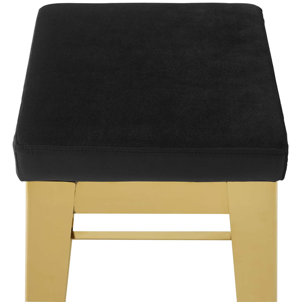 Modway Arrive Gold Stainless Steel Upholstered Velvet Bar Stool - EEI-3268 | Bar Stools | Modishstore - 4