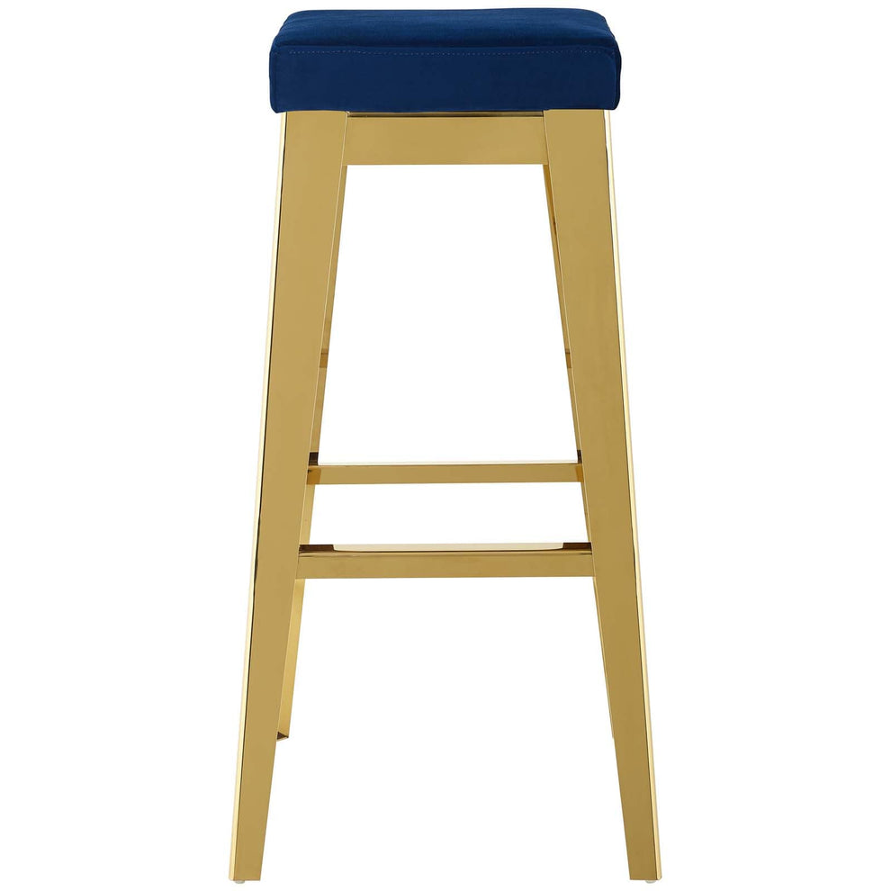 Modway Arrive Gold Stainless Steel Upholstered Velvet Bar Stool - EEI-3268 | Bar Stools | Modishstore - 7