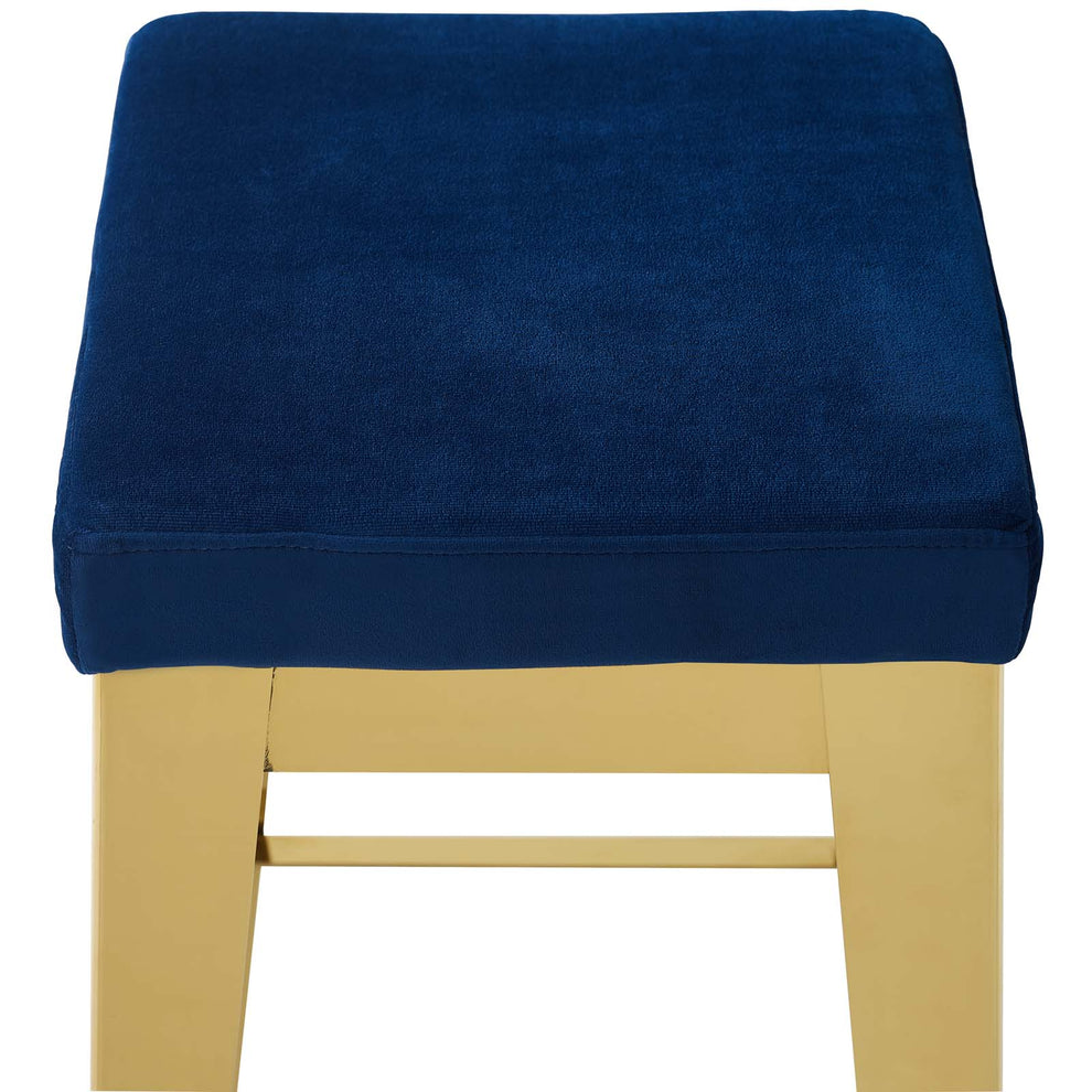 Modway Arrive Gold Stainless Steel Upholstered Velvet Bar Stool - EEI-3268 | Bar Stools | Modishstore - 8